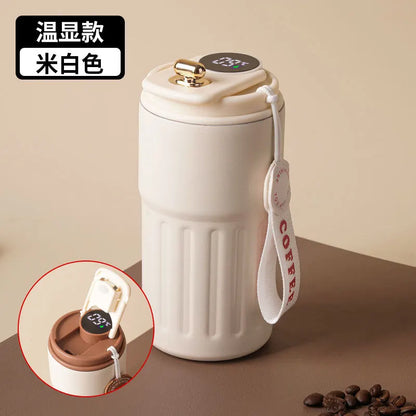 Stainless Steel Insulated Cup with Temperature Display Coffee Cup Intelligent Car Mounted Heat preservation mug Gift Thermal mug
