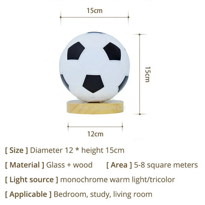 1PCS 3D Football Night Light Bedroom Desktop Decoration Soccer Lamp Battery Powered Perfect Gift For Teenagers Decor Bulb Gifts