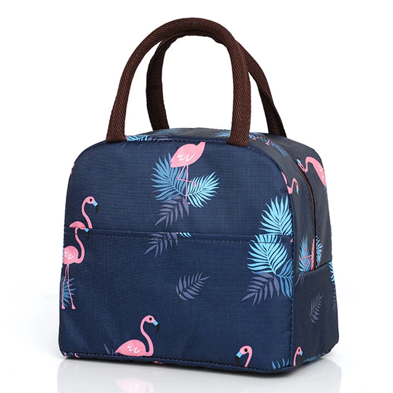 Large Capacity Lunch Bags Children's Cartoon Printed Lunch Bag Portable Picnic Tote Waterproof Heat Insulation Food Storage Bags