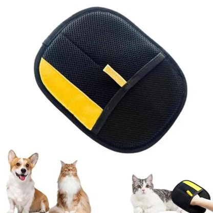 Pet Grooming Gloves Cats Hair Brush Pet Hair Removal Gloves Dual Brush Static-Free Cat Hair Cleaning Tool Hair Stripping Mitts