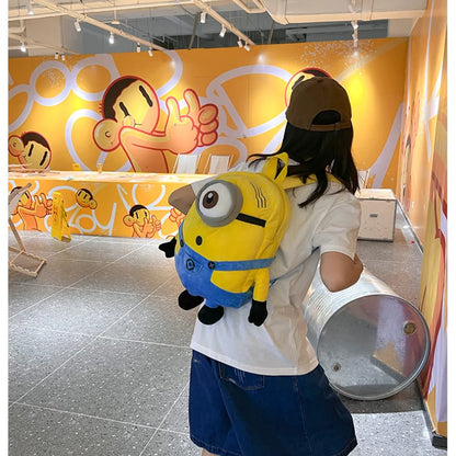 New Cartoon Anime  Backpack Minions Doll Large Size School Bag Large Capacity Student Cartoon Backpack