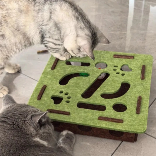 "Interactive Cats Puzzle Toys - Mental Stimulation Maze Box&Sensory Games for Indoor Kittens | Fun Brain Teaser for Smarts Cats"
