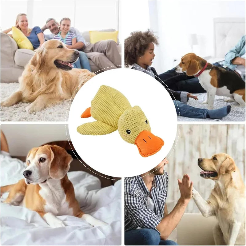 Cartoon Little Yellow Duck Shape Interactive Dog Toys Anti-Slip Design Pets Intelligence Exercise Feeder Food Dispenser Supplies
