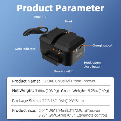 Airdrop System for DJI Avata 2/Mini 4 Pro/Air 3/Mini 3 Pro/Mavic 3 Pro/Mavic Pro Drone Thrower Fishing Life Rescue Send Gift