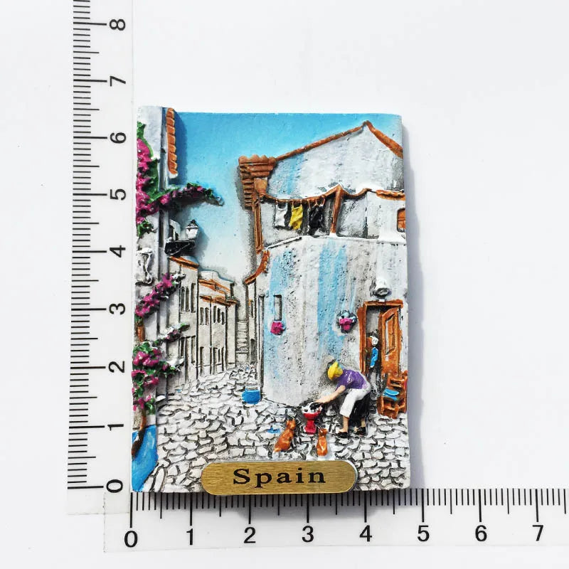 Europe Spain 3D Refrigerator Magnet Tourist Souvenirs Stickers,Home & Kitchen Decoration Fridge Magnet Message Sticker
