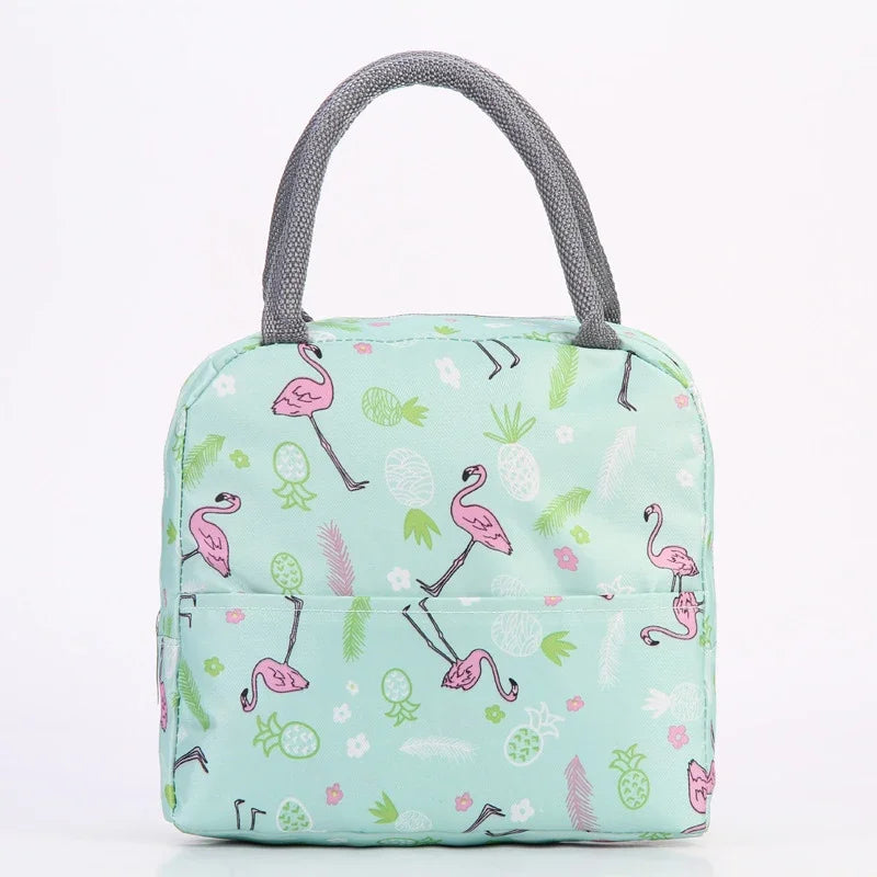 Large Capacity Lunch Bags Children's Cartoon Printed Lunch Bag Portable Picnic Tote Waterproof Heat Insulation Food Storage Bags