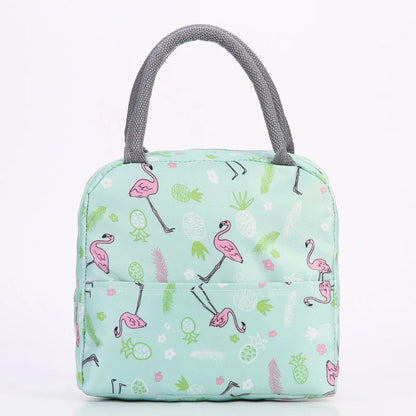 Large Capacity Lunch Bags Children's Cartoon Printed Lunch Bag Portable Picnic Tote Waterproof Heat Insulation Food Storage Bags