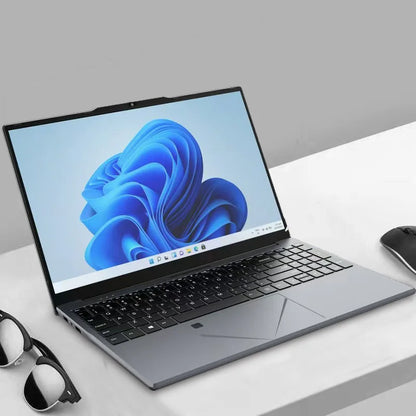 New Lightweight Laptop 15.6 Inch IPS Large Display 1920*1080 Large Keyboard Portable Office Games Notebook 5000mAh Battery