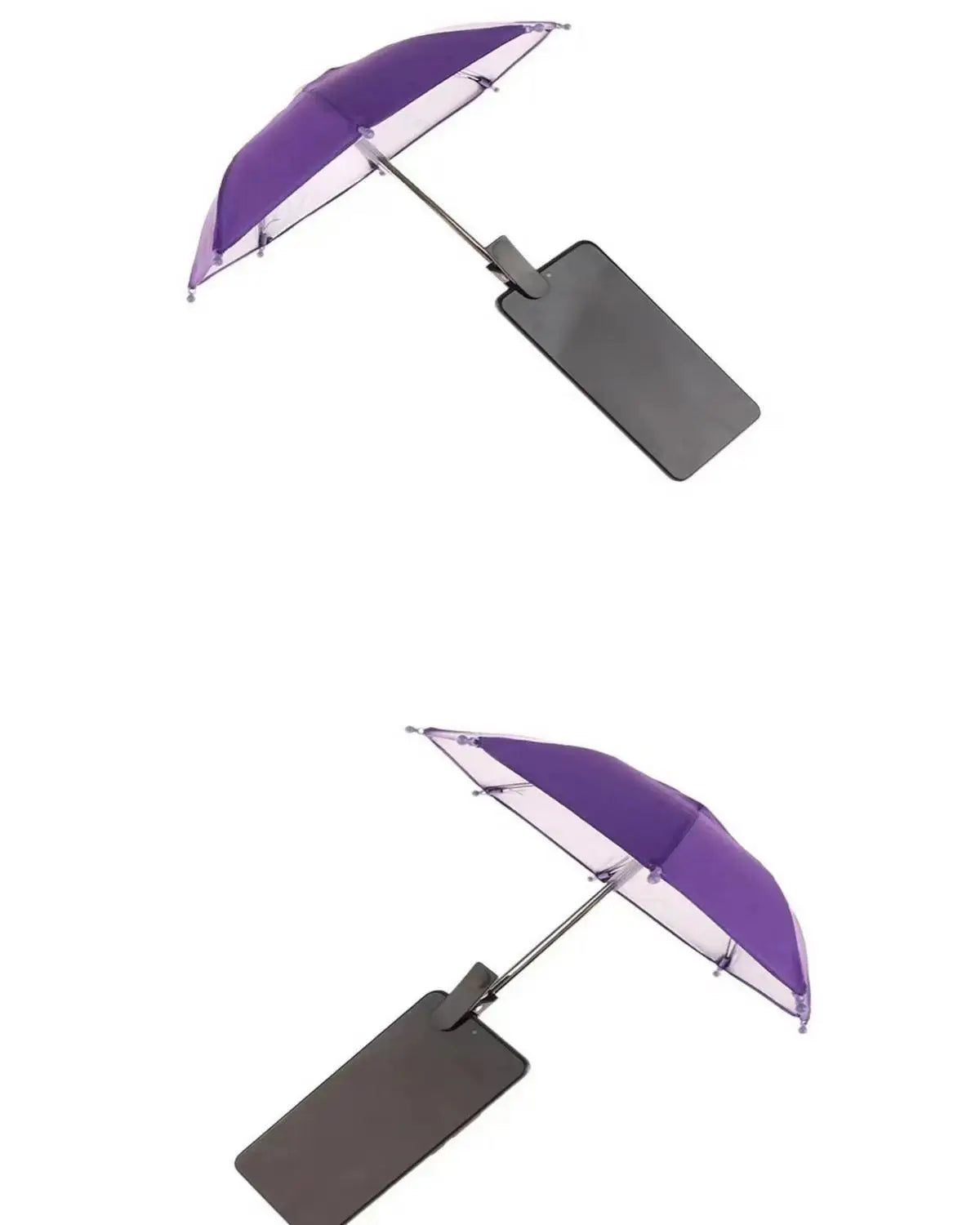 Practical Mini Umbrella with Sunshade Clip for Mobile Phone Umbrella Holder Outdoor Anti Glare Sunshade with Phone Umbrella Clip