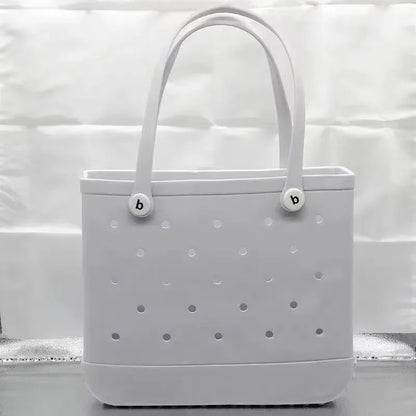 Fashion Beach Bogg Bag Rubber Waterproof Basket Large Capacity Summer Storage Shoulder Handbag Travel Women Tote Shopping Bags