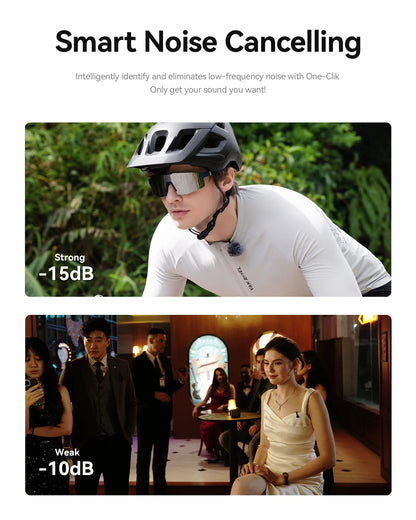 Hollyland Lark M2s Wireless Microphone System Noise Cancellation Lavalier Mic for iPhone Camera Android Video Vlog Interview