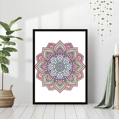 Rule Mandala Coloring Book Adult Printed Single-sided 24 Pages, Handmade Art for Adults to Relieve Anxiety and Depression