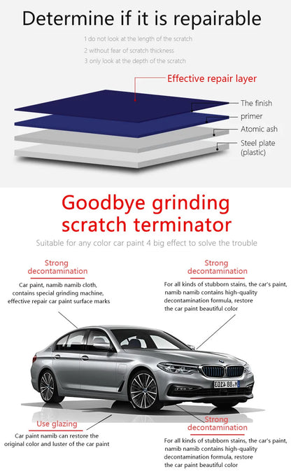 Nano Sparkle Cloth Car Scratch Repair Accessories Multifunction Nano Magic Cloth Scratch Remover Scratch Repair Water Polishing