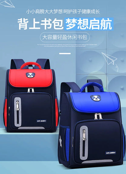 Students Simple Primary School Bags Boys 1-6 Grade Spine Protection Burden Reduction Schoolbag Girls Backpack Unisex Mochila Bag