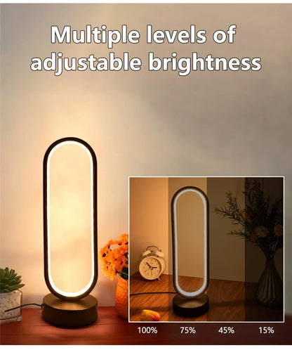 Slaapkamer Ringlamp Woonkamer Driekleurig Dimbare Bedlampje Led Nachtlampje Ambient Light Desk Nightstand Table Accessories