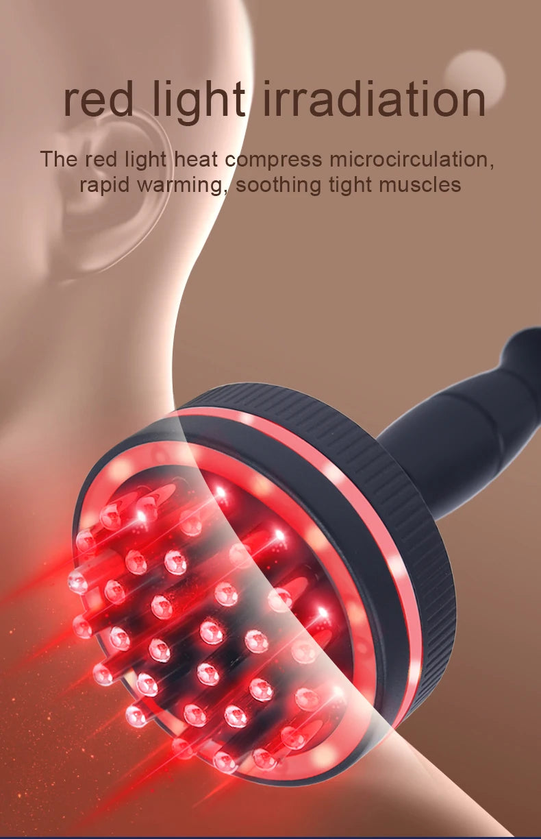 Eletric Guahsa Massager Meridian Massage Brush Lymphatic Drainage Machine Heating Microcurrent Body Back Massager Anti Cellulite