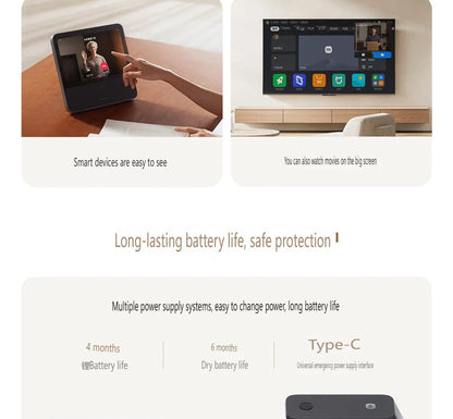2025 Xiaomi Smart Door Lock 2 Cat Eye Visual Screen Fingerprint Bluetooth NFC Unlock For MiHome Push-pull Lock With Camera