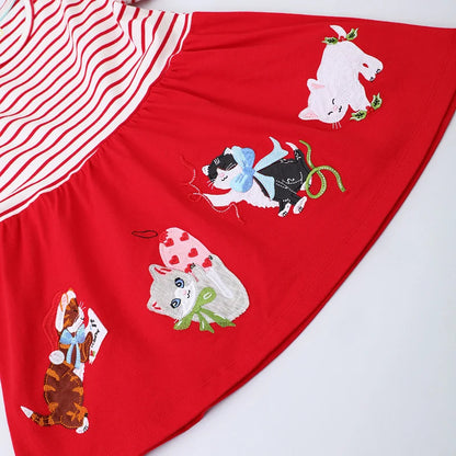 Jumping Meters 2-7T Princess Girls Dresses Party Kids Girls Costume Autumn Winter Toddler Frocks Clothing Long Sleeve Frocks