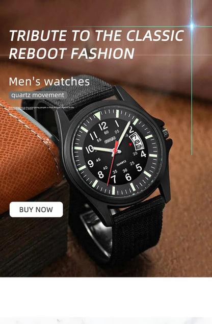 Reloj Hombre 2023 Fashion Mens Nylon Watches Luxury Men Army Military Quartz Watch Calendar Date Wristwatch Relogio Masculino