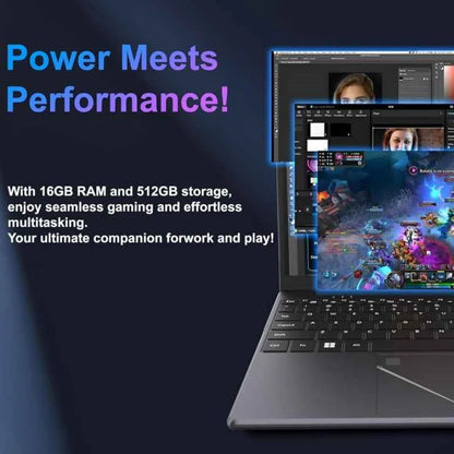 New Lightweight Laptop 15.6 Inch IPS Large Display 1920*1080 Large Keyboard Portable Office Games Notebook 5000mAh Battery