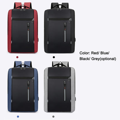 Portable Backpack Camping Travel Bag Business Daypack with USB Charging Port Fit 15.6 Inch Laptops for Men Women