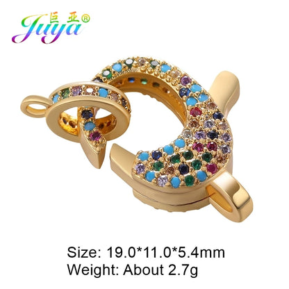 Juya 18K Real Gold Plated Accessories DIY Needlework Beads Pearls Jewelry Making Fastener Closures Lobster Lock Clasps Supplies