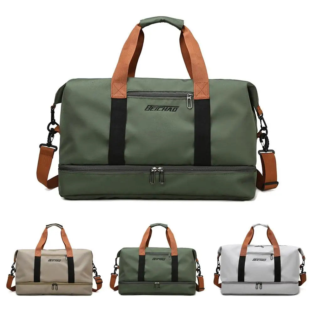 Large Capacity Gym Bag Portable Short Distance Travel Bag Sports Fitness Waterproof Handbag Luggage Storage Bag