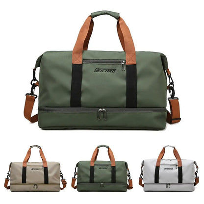 Large Capacity Gym Bag Portable Short Distance Travel Bag Sports Fitness Waterproof Handbag Luggage Storage Bag