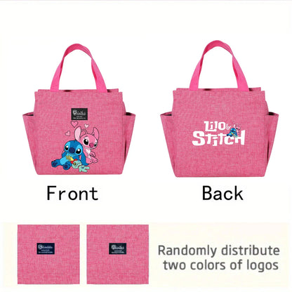 Stitch Insulated Lunch Bag - Waterproof Oxford Cloth, Aluminum Foil, Portable & Reusable Square Tote for Work, School, Picnic