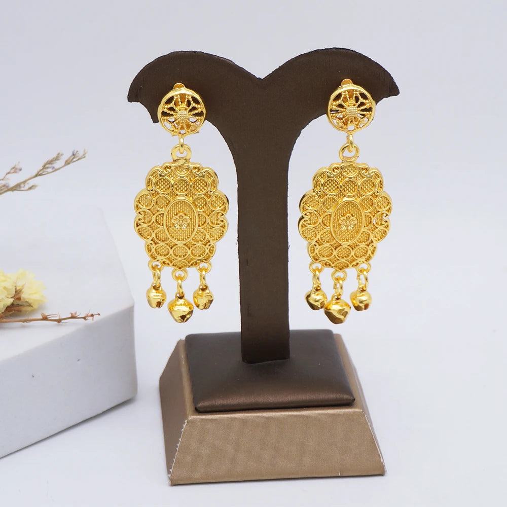 2023 Fine Jewelry Sets For Women Dubai Bridal Wedding Gifts Necklace Bracelet Earrings Ring Jewellery Set African Bead jewelry