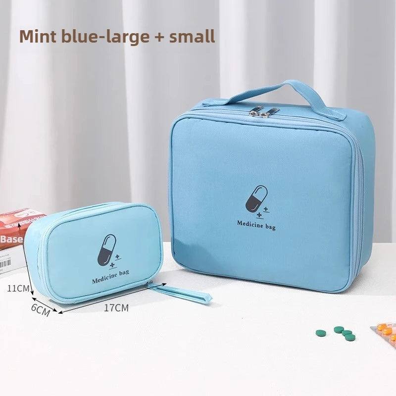 Portable Medical Bag, Travel Bag, Large Capacity Medicine Storage Box, Household Emergency Medicine Reserve, First Aid Kit