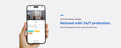 IMILAB-C21 IP Security Camera, 2.5K 360° Night Vision, Baby Monitor with App, 2-Way Audio, AI Detection, 2.4GHz WiFi