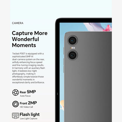 Teclast P30T Android 15 Tablet 10.1" IPS Max 12GB RAM 128GB ROM T606 8-core 6000mAh Keyboard/Case/Mouse/Stylus/Headphone/Stand