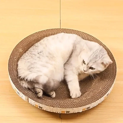 Cat Scratching Board Claw Sharpener Cat Nest No Shavings Corrugated Paper No Debris Cat Paw Basin Wear Resistant Bowl Shaped Toy