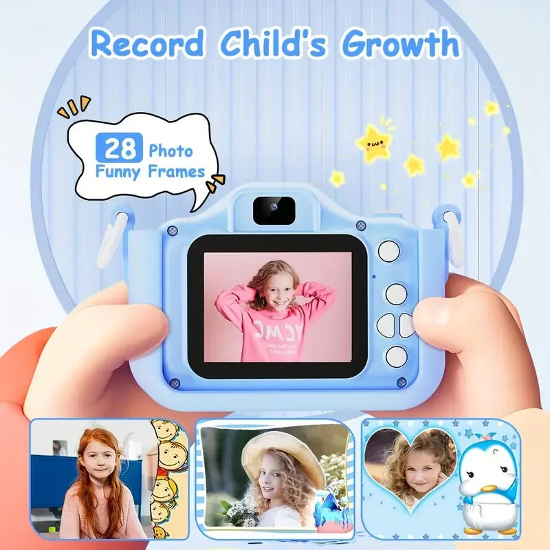 INOCTI Kid's Camera Toddle Selfie Camera Unicorn Series Digital Toy With 32GB Gift Toys Christmas Birthday Gifts
