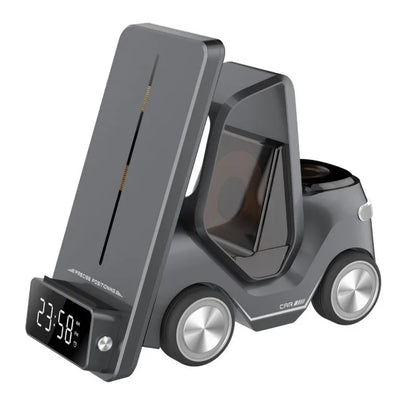 Desktop Car Wireless Charger Suitable for Mobile Phones Headphones Watches Three in One Wireless Charger