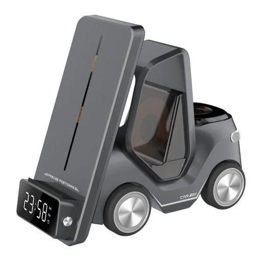 Desktop Car Wireless Charger Suitable for Mobile Phones Headphones Watches Three in One Wireless Charger