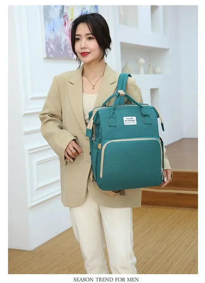 Multifunctional Mommy Bag Large Capacity Foldable Stroller Diaper Organizer Travel Shoulder Bags for Mother and Baby