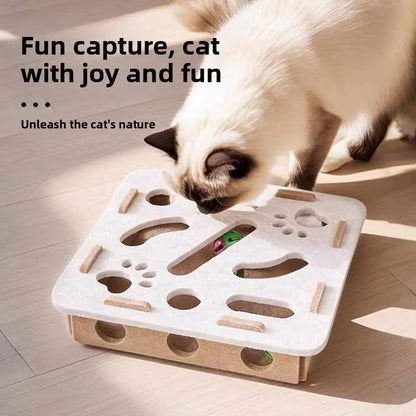 Pet Cat Toys Felt Puzzle Box Interactive Exercise Hunting Game For Indoor Cats Sports Accessories Entertainment