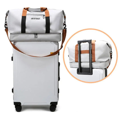 Large Capacity Gym Bag Portable Short Distance Travel Bag Sports Fitness Waterproof Handbag Luggage Storage Bag