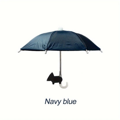Smartphone Mini Umbrella, Universal Pig Suction Cup Bracket, Outdoor Anti-glare Sunshade, Polyester Material, Anti-reflection.