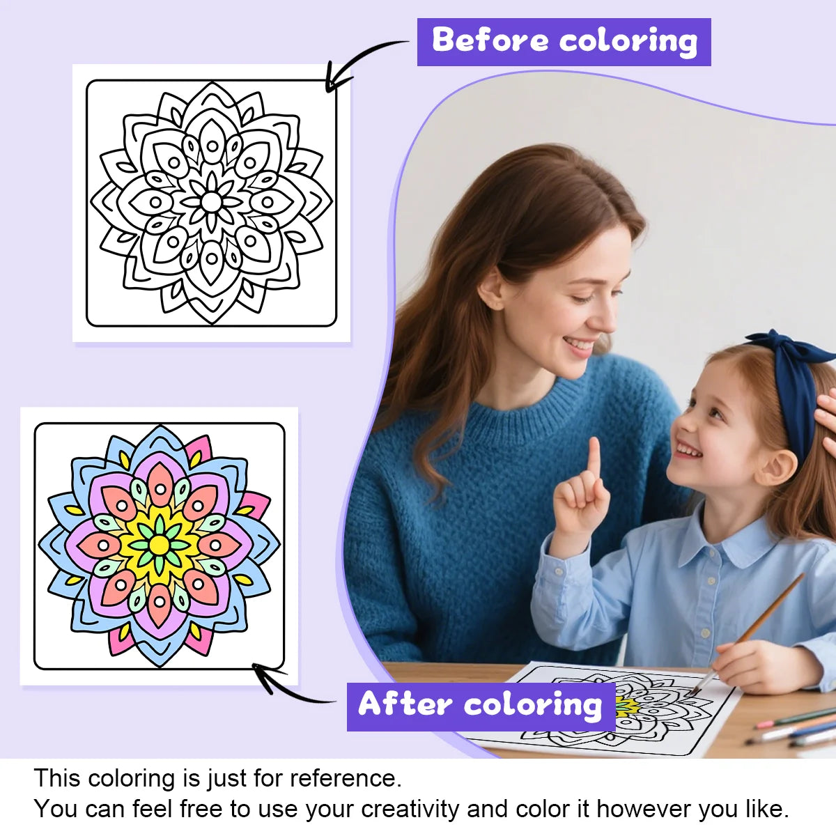 MANDALAS COLORING BOOK Coloring Book Flowers For Adults And Teens Featuring 12 Page  for DIY Graffiti Painting Drawing books