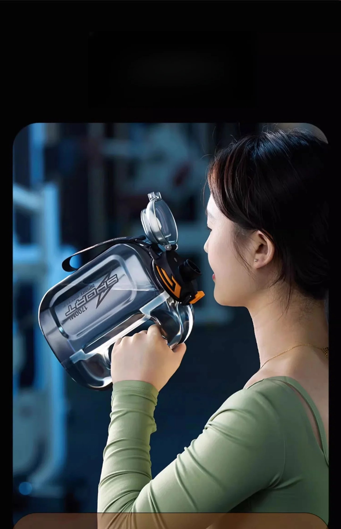 GIANXI Kettle 1.7L Large Capacity Portable Sports Kettles Outdoor Sealed Leak Proof Double Drink Sports Water Cup