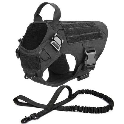 Large Dog Collar Dog Harness And Leash Set Pet Vest Tactical German Shepherd Harnesses For Small Dogs