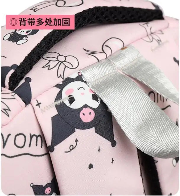 Kawaii Kuromi Backpack Junior High School Bag Student Schoolbag Anime Cartoon Shoulder Bag Girls Gift
