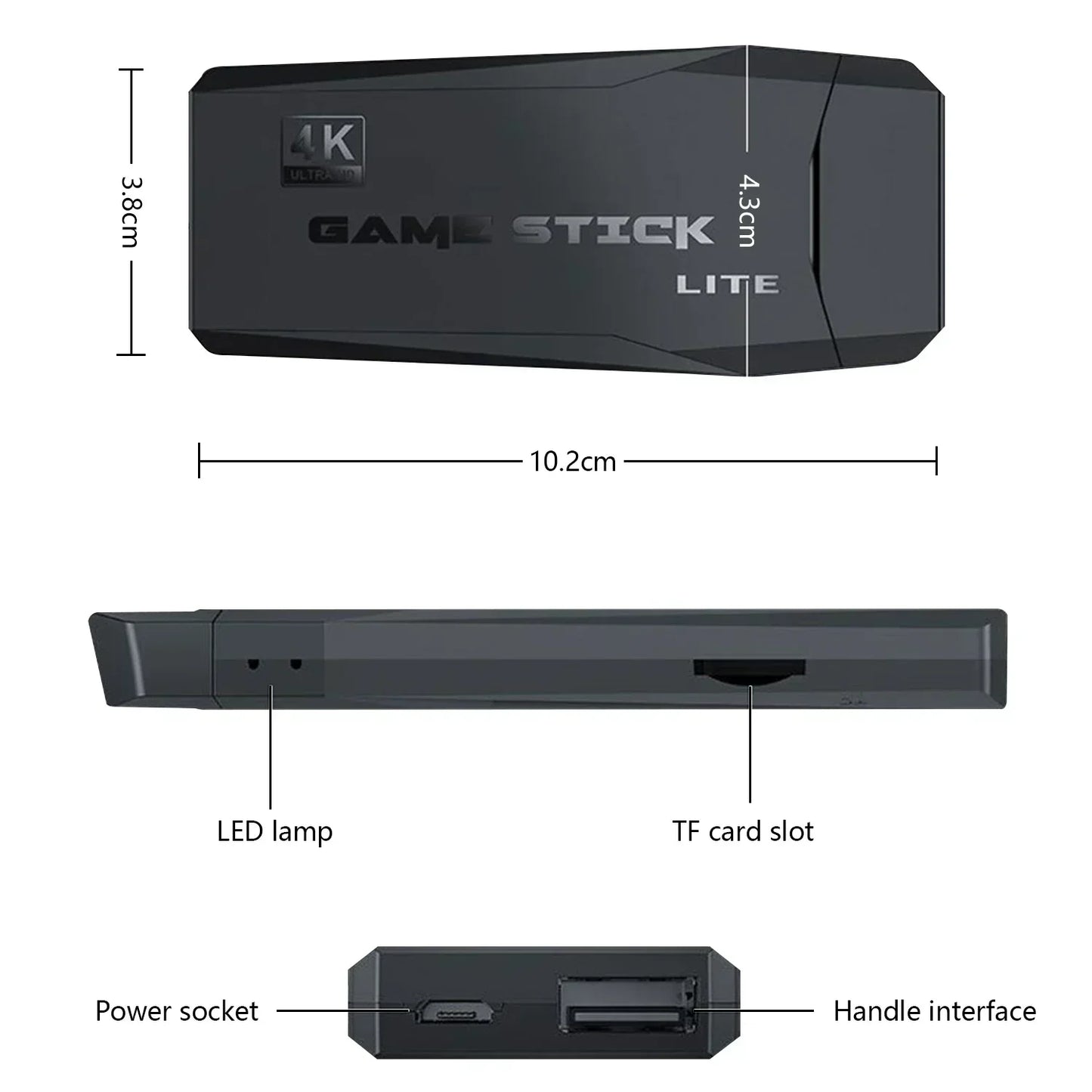4K HD Video Game Console 2.4G Double Wireless Controller For PS1/FC/GBA Retro TV Dendy Game Console 10000 Games Stick Dropship
