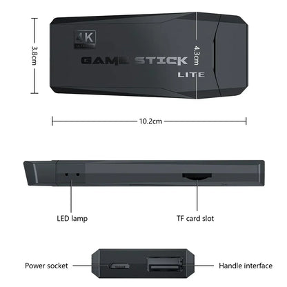 4K HD Video Game Console 2.4G Double Wireless Controller For PS1/FC/GBA Retro TV Dendy Game Console 10000 Games Stick Dropship