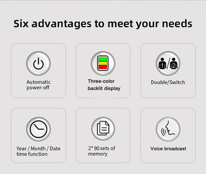 High Accurate Blood Pressure Monitor Digital Sphygmomanometer Bp Monitors Electronic Tonometer Arm Cuff Talking BPM Tensiometer