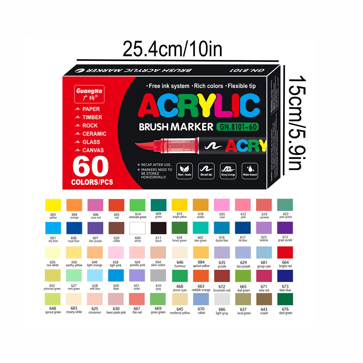 12-240 Color/box Professional Artist Marker Set - Soft-tip Drawing Straight Line Liquid Acrylic Markers, DIY Graffiti Art Painti