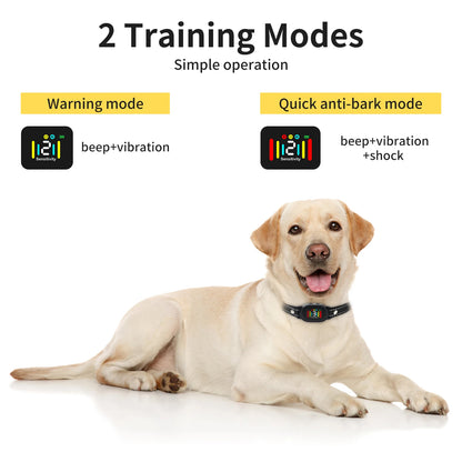 2025 Waterproof AI Intelligent Color Screen Dog Training Supplies E-shock Dog Smart Anti Bark Collar Bark Control